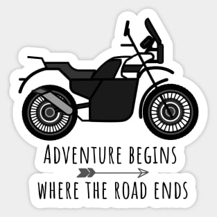 Adventure Begins Where The Road Ends Sticker